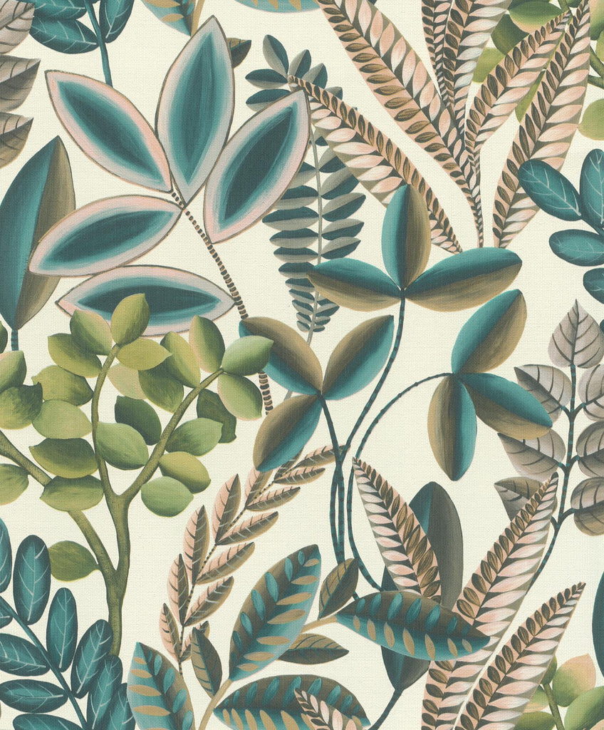 Brewster Home Fashions Liani Painterly Botanical Cream Wallpaper