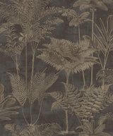 Brewster Home Fashions Kinabalu  Rainforest Black Wallpaper