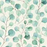 Brewster Home Fashions Elaina Aqua Watercolor Boughs Wallpaper