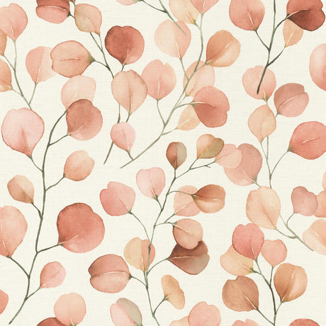 Brewster Home Fashions Elaina Blush Watercolor Boughs Wallpaper