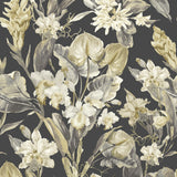 JF Fabrics 8202 Black/White/Bronze (17) Wallpaper