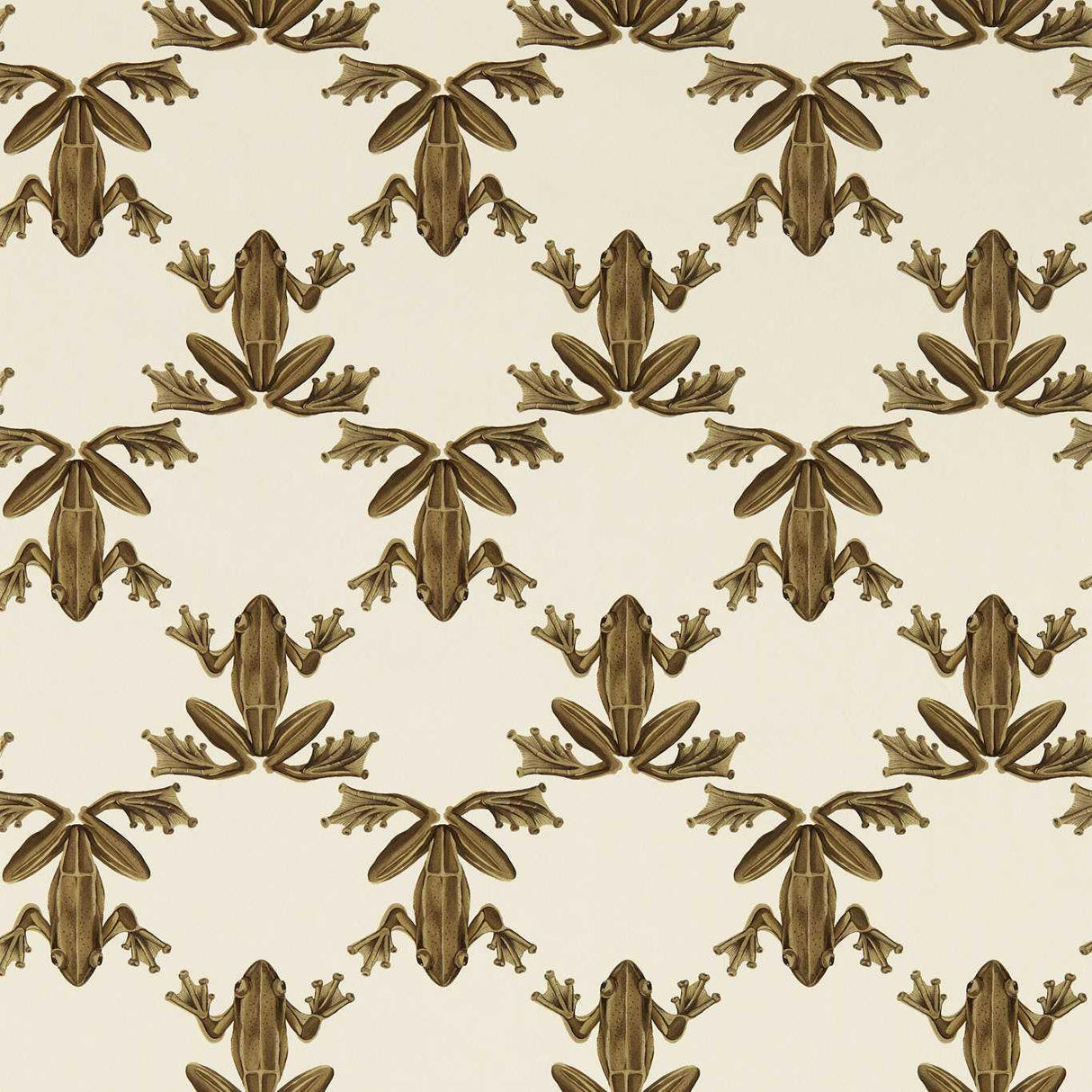 Harlequin Wood Frog Gold/Parchment Wallpaper