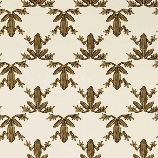Harlequin Wood Frog Gold/Parchment Wallpaper