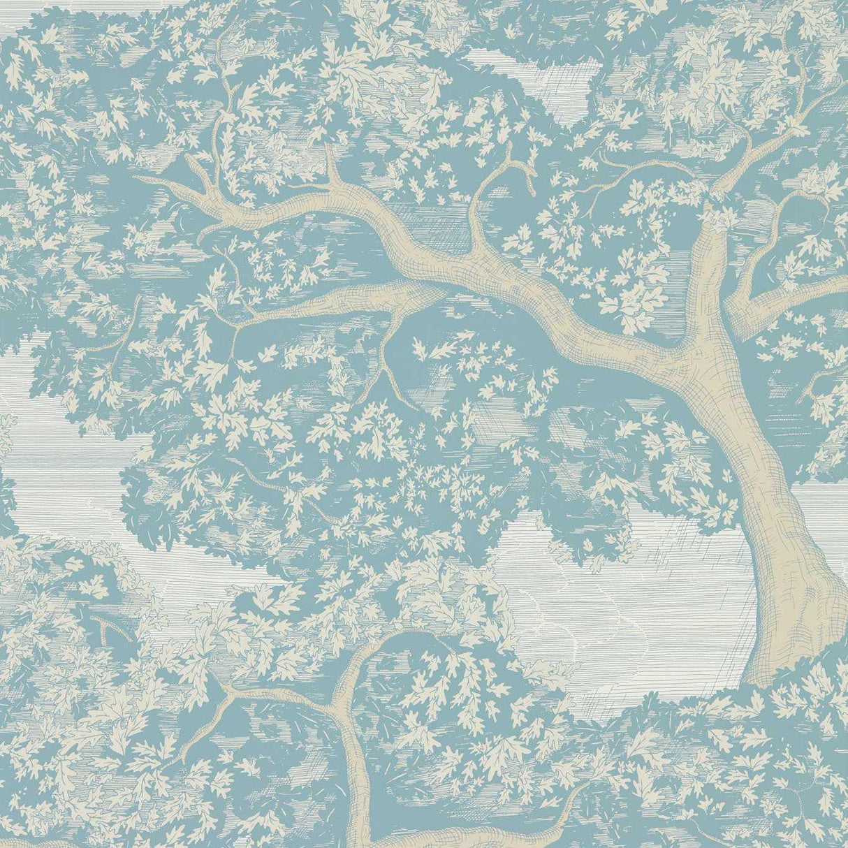 Harlequin Eternal Oak SkyBlue/FirstLight Wallpaper