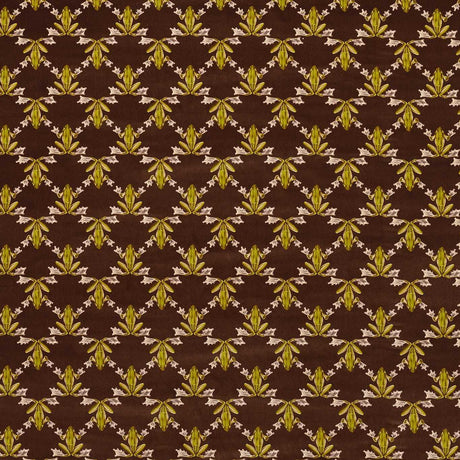 Harlequin Wood Frog Chocolate/Pistachio Fabric