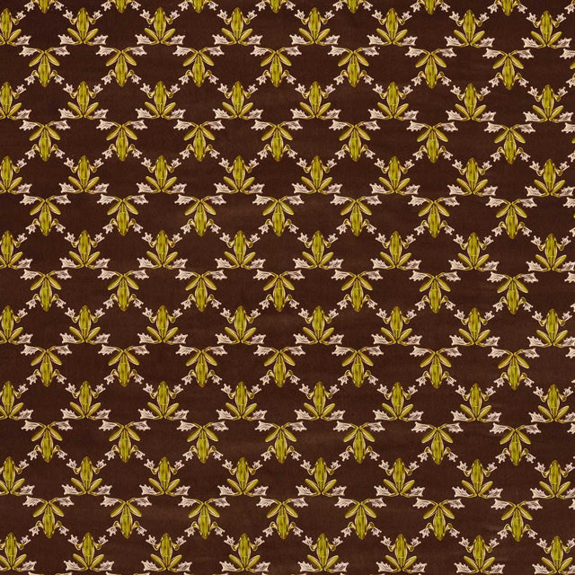 Harlequin Wood Frog Chocolate/Pistachio Fabric