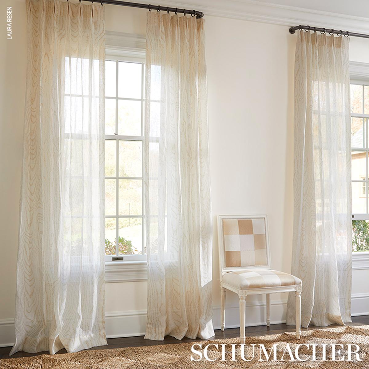 Schumacher Faux Bois Sheer Sand Fabric – DecoratorsBest
