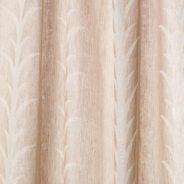 Schumacher Acanthus Stripe Sheer Taupe Fabric