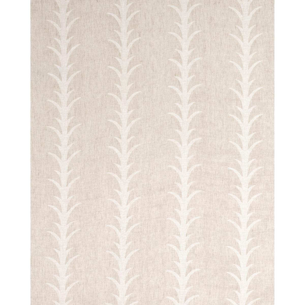 Schumacher Acanthus Stripe Sheer Taupe Fabric