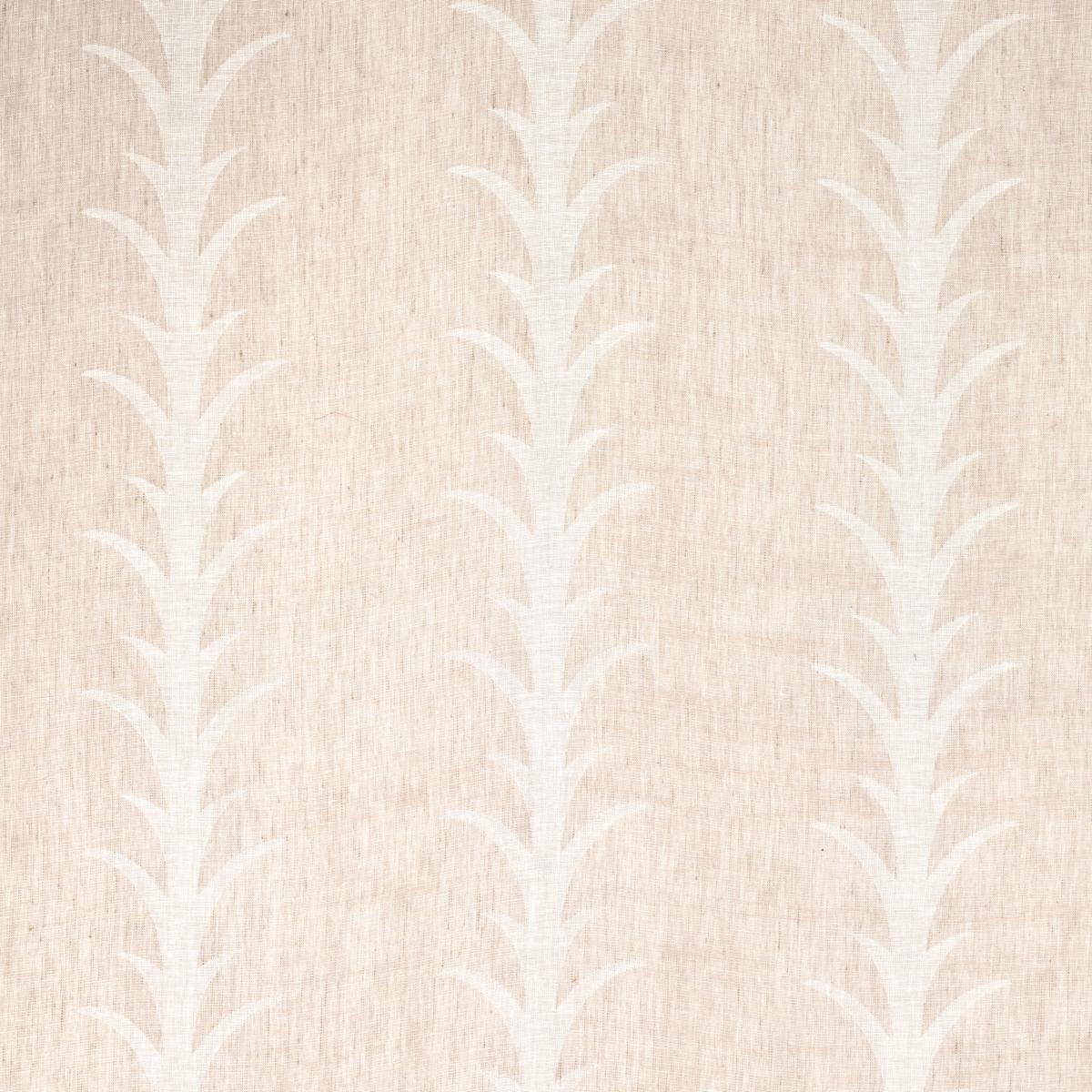 Schumacher Acanthus Stripe Sheer Taupe Fabric