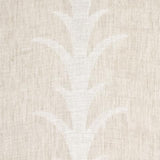 Schumacher Acanthus Stripe Sheer Taupe Fabric