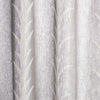 Schumacher Acanthus Stripe Sheer Carbon Fabric