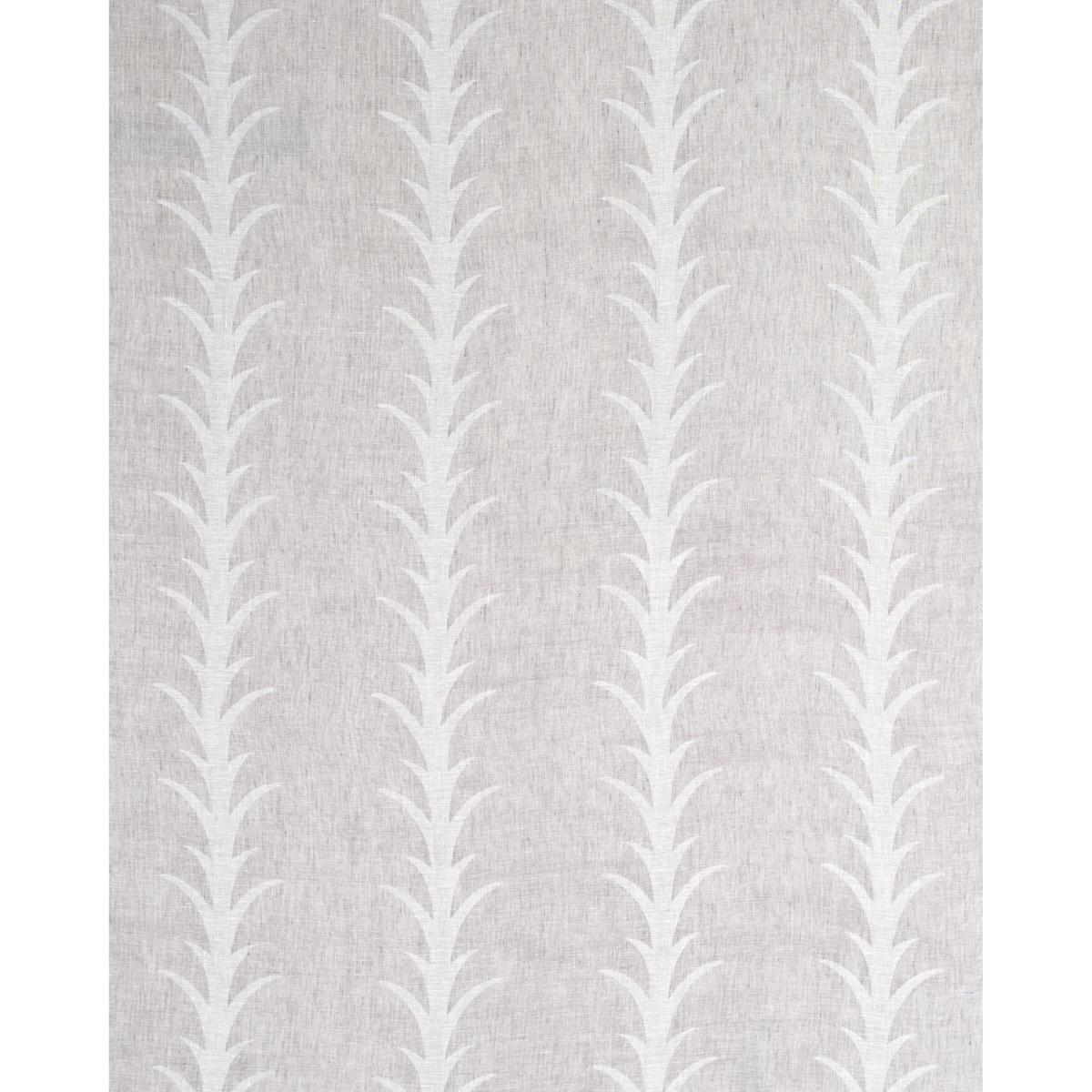 Schumacher Acanthus Stripe Sheer Carbon Fabric