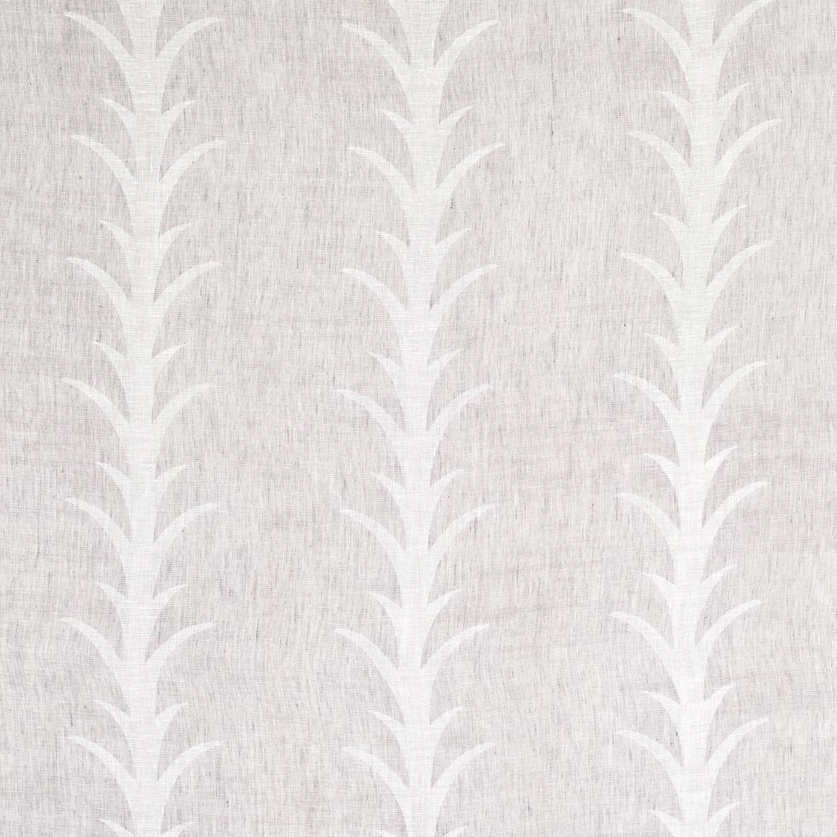 Schumacher Acanthus Stripe Sheer Carbon Fabric