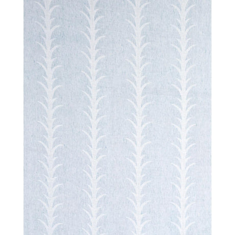Schumacher Acanthus Stripe Sheer Slate Fabric