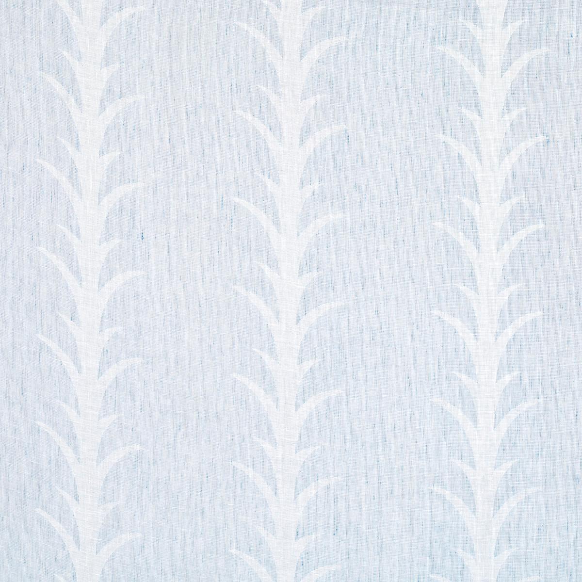 Schumacher Acanthus Stripe Sheer Slate Fabric
