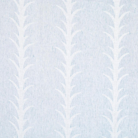 Schumacher Acanthus Stripe Sheer Slate Fabric
