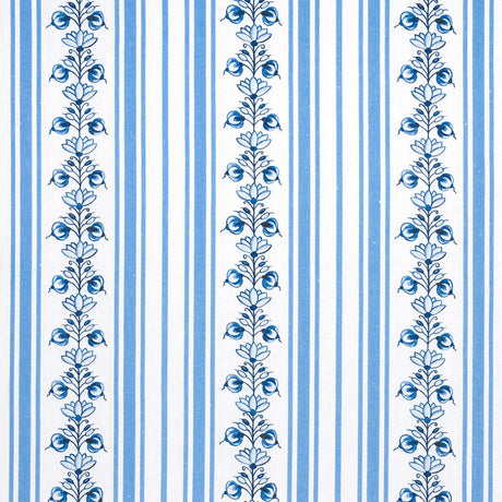 Schumacher Delft Stripe Cornflower Blue Fabric