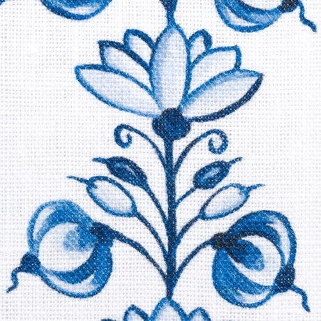 Schumacher Delft Stripe Cornflower Blue Fabric