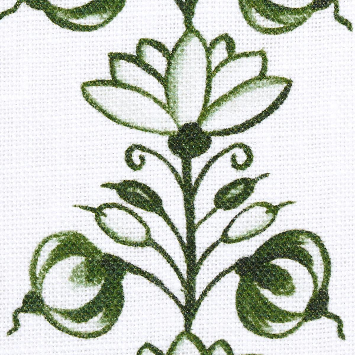 Schumacher Delft Stripe Green Fabric