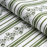 Schumacher Delft Stripe Green Fabric