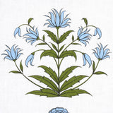 Schumacher Royal Poppy Stripe Sky Fabric