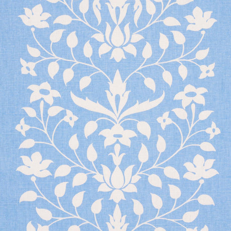 Schumacher Jaipur Mughal Flower Cornflower Blue Fabric