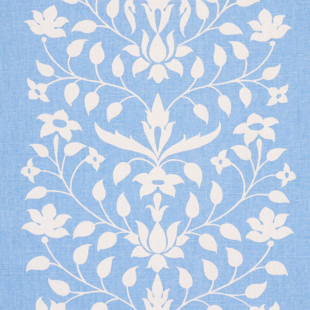 Schumacher Jaipur Mughal Flower Cornflower Blue Fabric