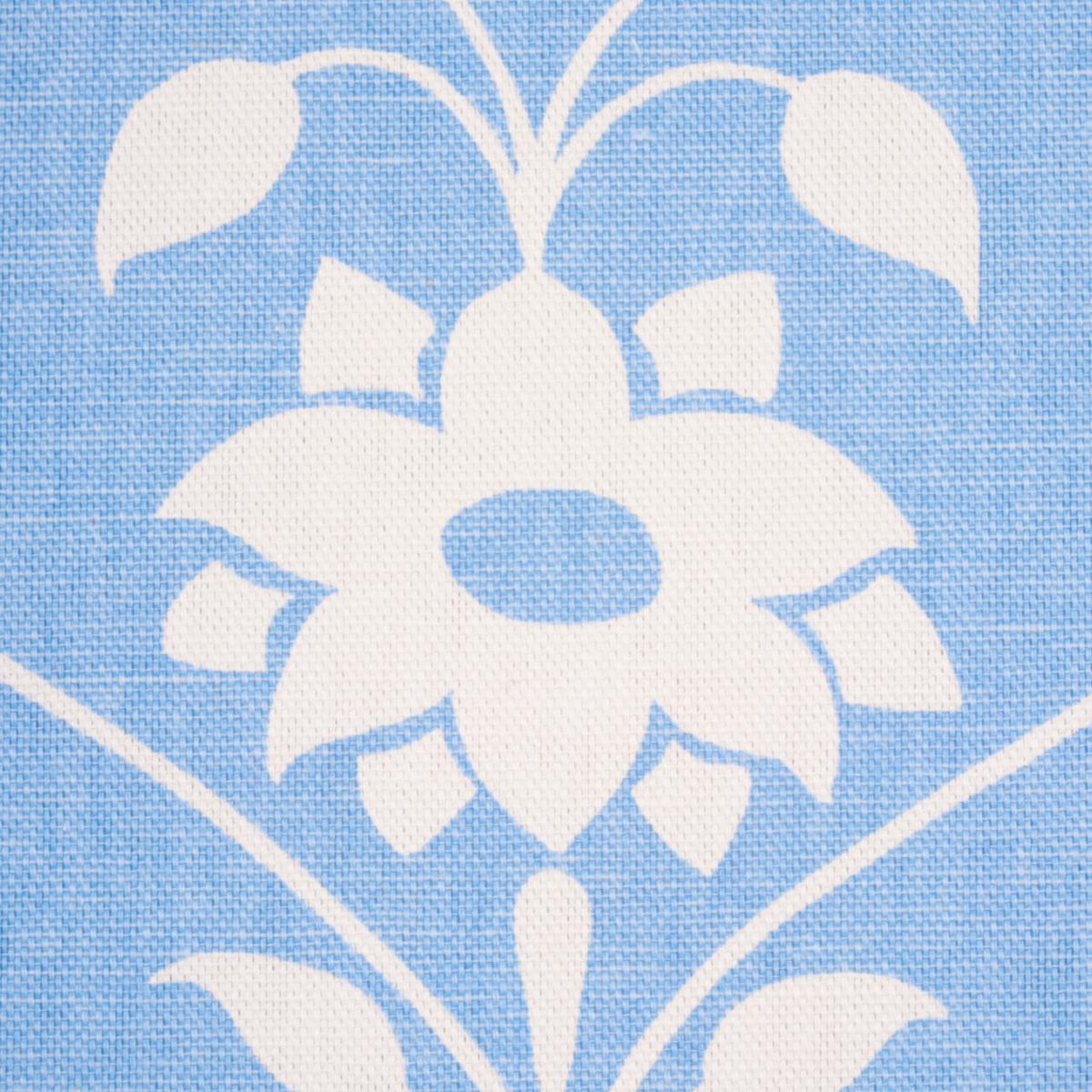 Schumacher Jaipur Mughal Flower Cornflower Blue Fabric