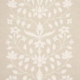 Schumacher Jaipur Mughal Flower Ivory On Natural Fabric