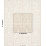 Schumacher Jaipur Mughal Flower Ivory On Natural Fabric