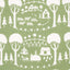 Schumacher Farm Scene Green Fabric