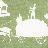 Schumacher Farm Scene Green Fabric