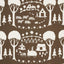 Schumacher Farm Scene Brown Fabric