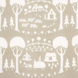 Schumacher Farm Scene Neutral Fabric