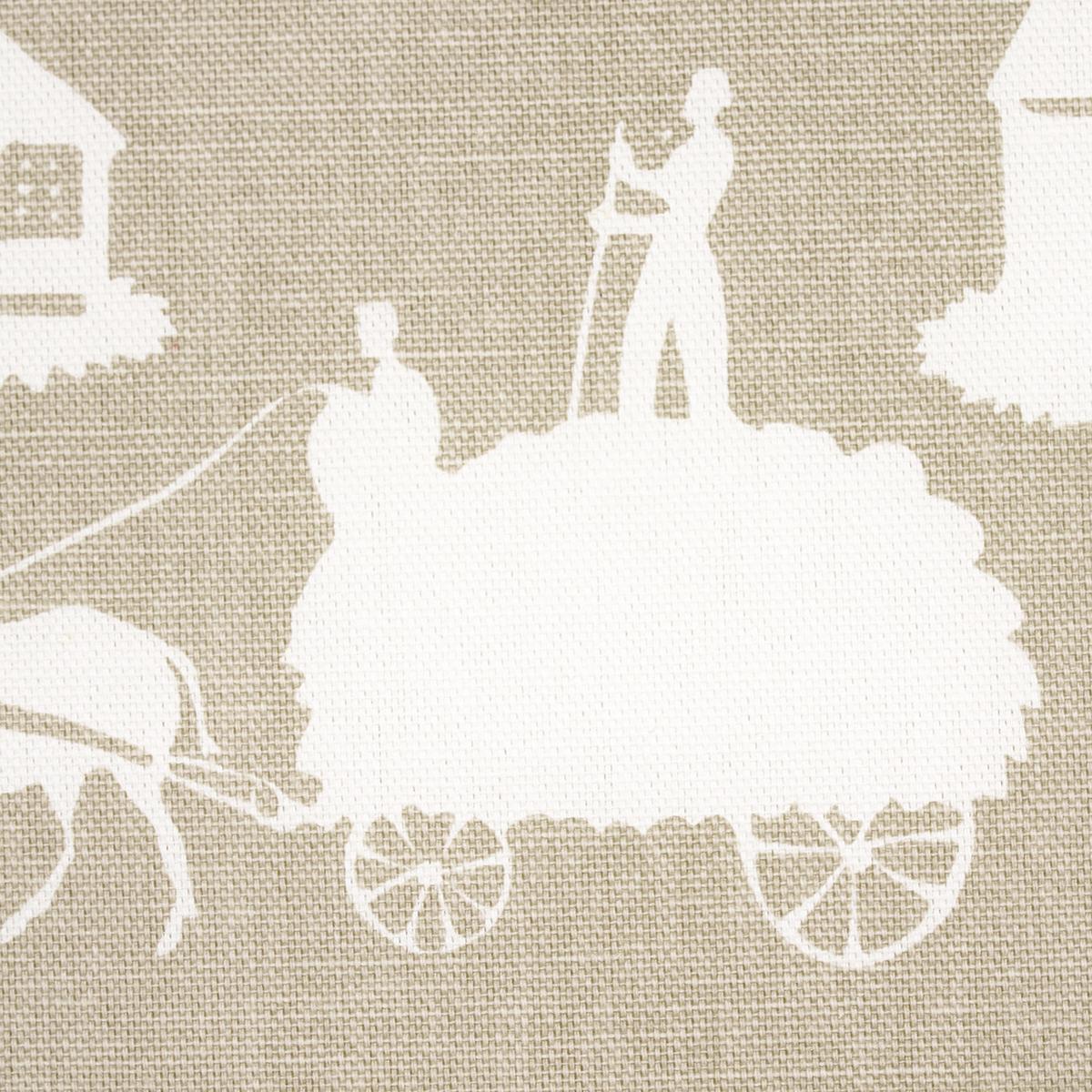 Schumacher Farm Scene Neutral Fabric