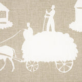 Schumacher Farm Scene Neutral Fabric
