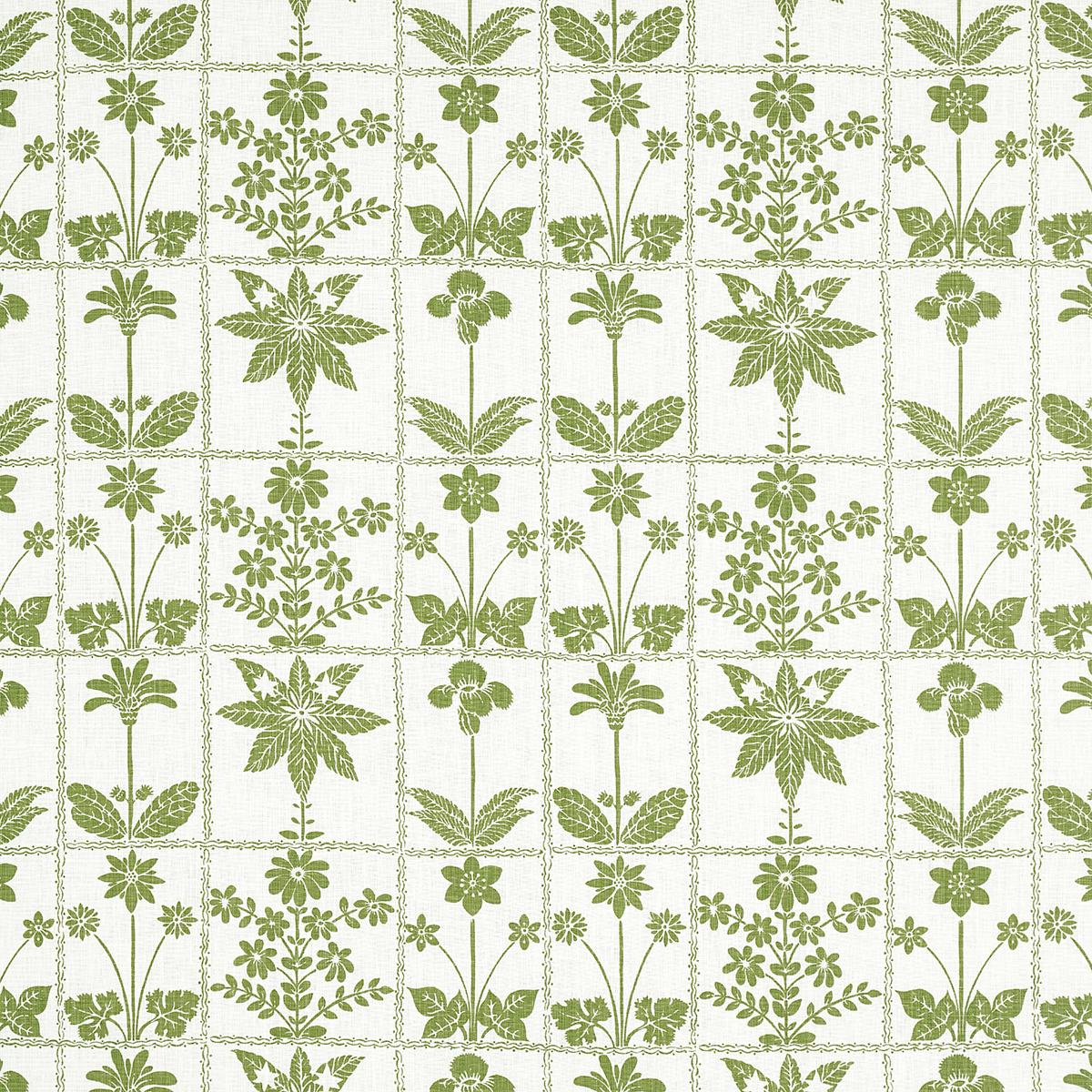 Schumacher Georgia Wildflowers Leaf Fabric