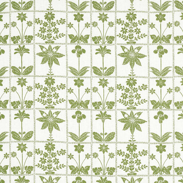 Schumacher Georgia Wildflowers Leaf Fabric