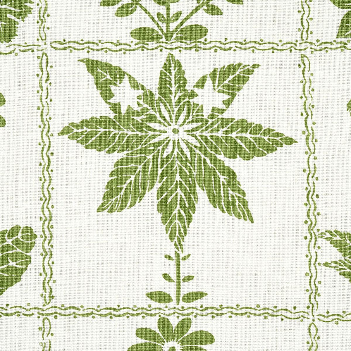 Schumacher Georgia Wildflowers Leaf Fabric