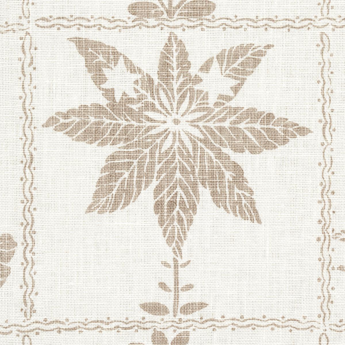 Schumacher Georgia Wildflowers Neutral Fabric