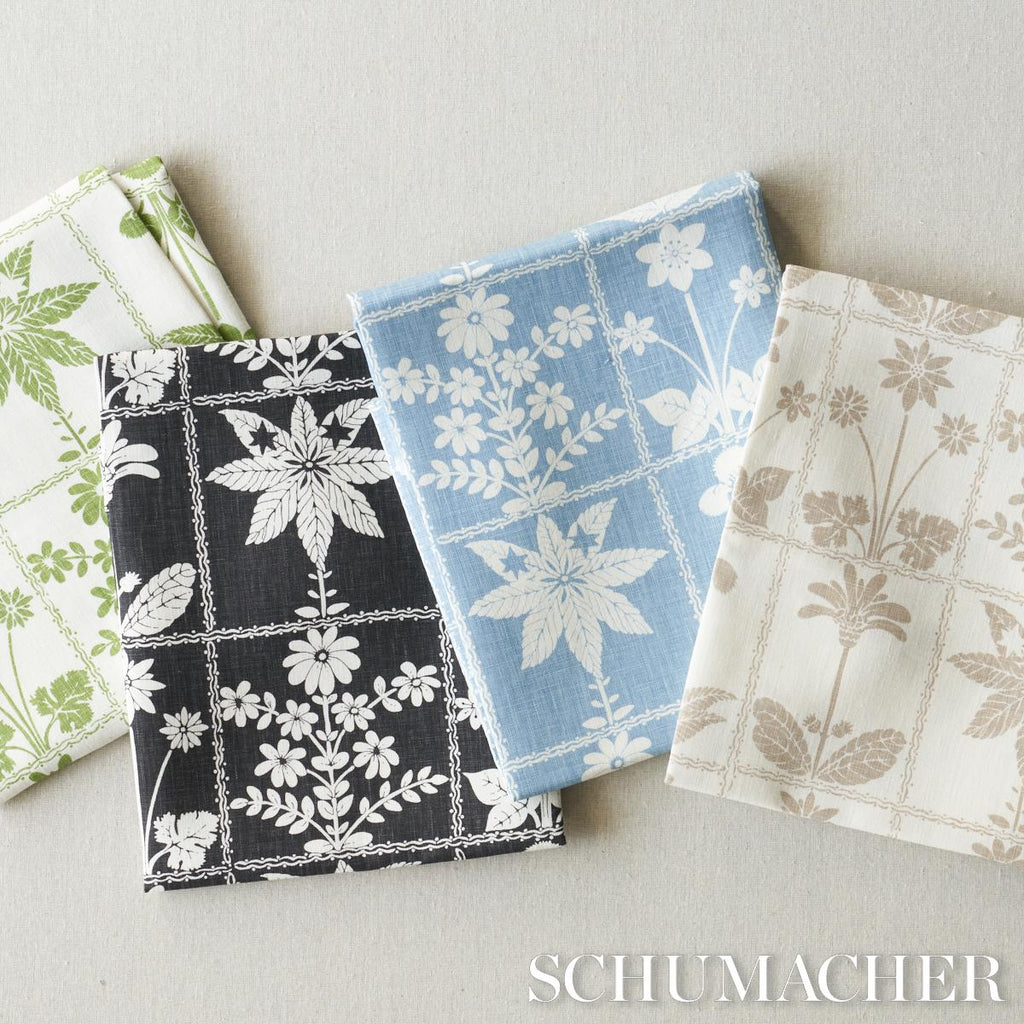 Schumacher Georgia Wildflowers Neutral Fabric