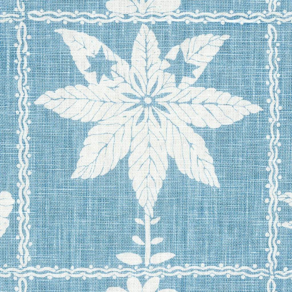 Schumacher Georgia Wildflowers Blue Fabric