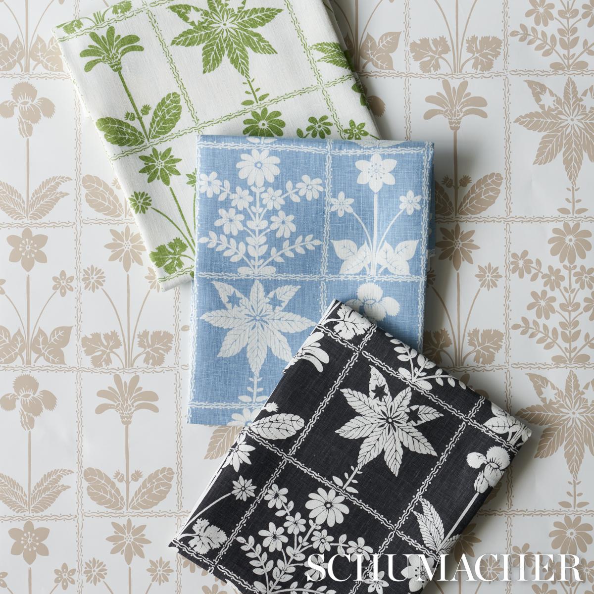 Schumacher Georgia Wildflowers Blue Fabric