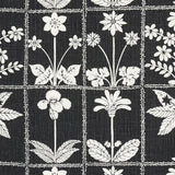 Schumacher Georgia Wildflowers Black Fabric