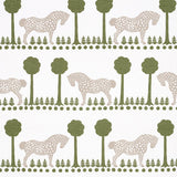 Schumacher Polka Dot Pony Olive Fabric