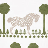 Schumacher Polka Dot Pony Olive Fabric