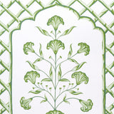 Schumacher Bamboo Trellis Panel A Green Wallpaper