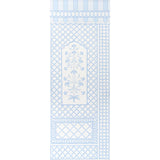 Schumacher Bamboo Trellis Panel A Blue Wallpaper