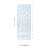 Schumacher Bamboo Trellis Panel A Blue Wallpaper